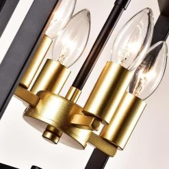 Alaska 4 -Light Lantern Square Chandelier by Maxax -Maxax Elegant store black maxax chandeliers mx19079 4 p 44 1000