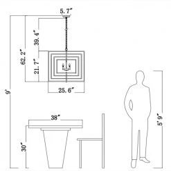 Alaska 4 -Light Lantern Square Chandelier by Maxax -Maxax Elegant store black maxax chandeliers mx19079 4 p 76 1000