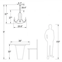 Boise 6 -Light Candle Style Classic Chandelier with Wrought Iron by Maxax -Maxax Elegant store black maxax chandeliers mx19085 6bk p 76 1000