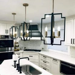 Hartford 3-Light Black Chandelier with Wrought Iron Accents by Maxax -Maxax Elegant store black maxax chandeliers mx1920 p3bg 1f 1000