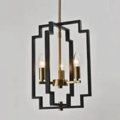 Hartford 3-Light Black Chandelier with Wrought Iron Accents by Maxax -Maxax Elegant store black maxax chandeliers mx1920 p3bg 44 1000