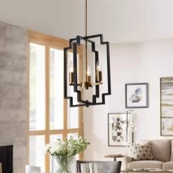 Hartford 3-Light Black Chandelier with Wrought Iron Accents by Maxax -Maxax Elegant store black maxax chandeliers mx1920 p3bg 4f 1000