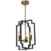 Hartford 3-Light Black Chandelier with Wrought Iron Accents by Maxax