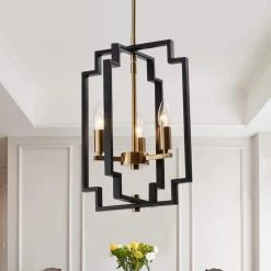Hartford 3-Light Black Chandelier with Wrought Iron Accents by Maxax -Maxax Elegant store black maxax chandeliers mx1920 p3bg c3 1000