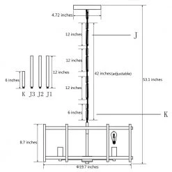 St. Louis 6-Light Black Unique Drum Chandelier by Maxax -Maxax Elegant store black maxax chandeliers mx2002 p6bz 76 1000