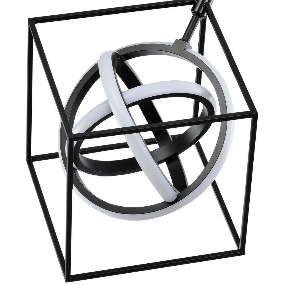 Boston 3 - Light Black Unique Square/Rectangle Integrated LED Chandelier by Maxax 5 Boston 3 - Light Black Unique Square/Rectangle Integrated LED Chandelier by Maxax - Image 5