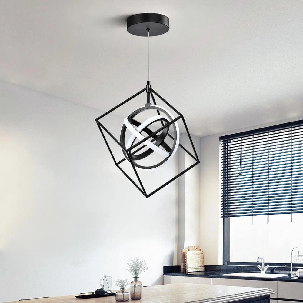 Boston 3 - Light Black Unique Square/Rectangle Integrated LED Chandelier by Maxax 6 Boston 3 - Light Black Unique Square/Rectangle Integrated LED Chandelier by Maxax - Image 6