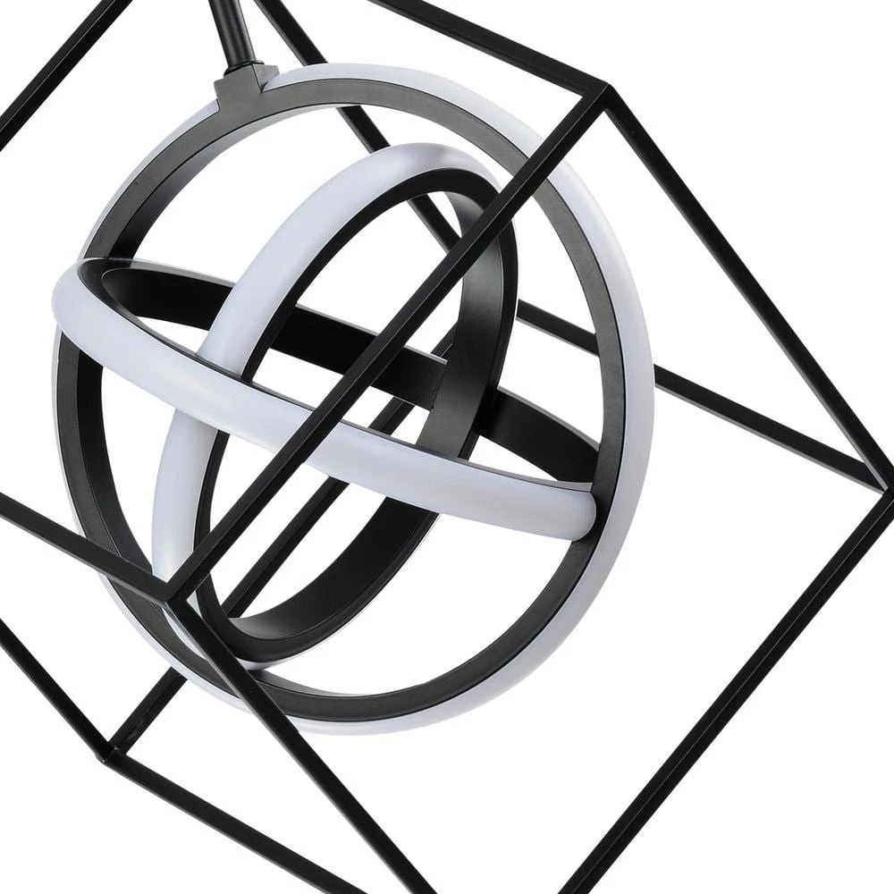 Boston 3 - Light Black Unique Square/Rectangle Integrated LED Chandelier by Maxax 4 Boston 3 - Light Black Unique Square/Rectangle Integrated LED Chandelier by Maxax - Image 4