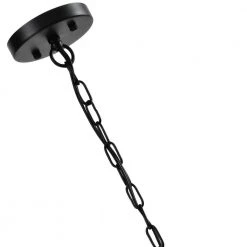 Alaska 4 -Light Black Candle Style and Lantern Globe and Geometric Chandelier With Wrought Iron Accents by Maxax -Maxax Elegant store black maxax chandeliers mx21018 4bk 44 1000