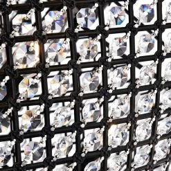 Indianapolis 4-Light Black Candle Style Drum Chandelier with Crystal Accents by Maxax -Maxax Elegant store black maxax chandeliers mxsu 4 p 76 1000