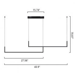 Boston 2- Light Black Integrated LED Chandelier with Wrought Iron Accents by Maxax 13 Boston 2- Light Black Integrated LED Chandelier with Wrought Iron Accents by Maxax -Maxax Elegant store black maxax chandeliers yx 18 44 1000