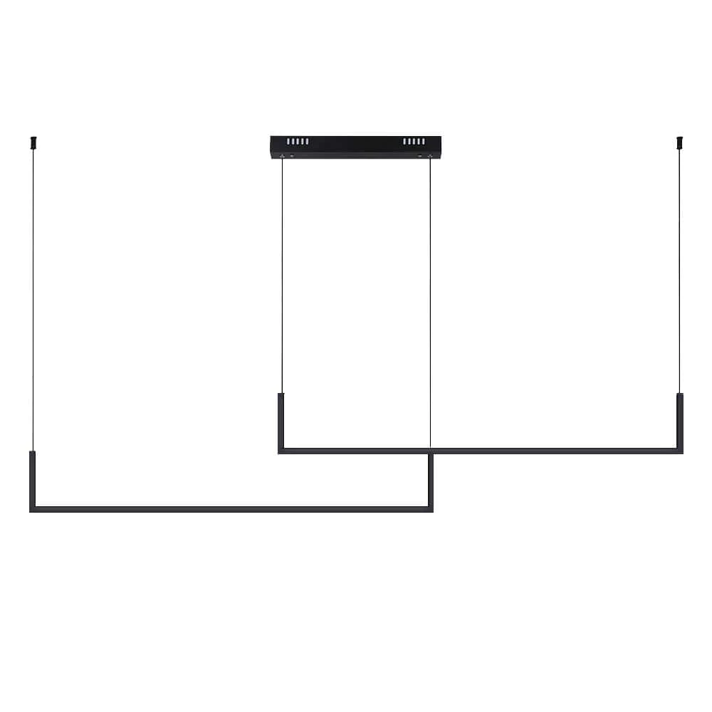 Boston 2- Light Black Integrated LED Chandelier with Wrought Iron Accents by Maxax 1 Boston 2- Light Black Integrated LED Chandelier with Wrought Iron Accents by Maxax