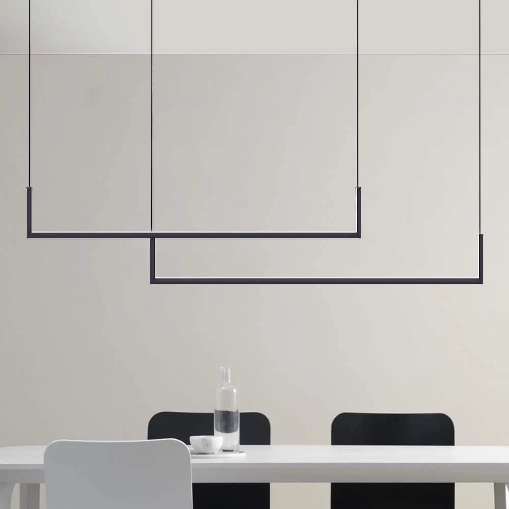 Boston 2- Light Black Integrated LED Chandelier with Wrought Iron Accents by Maxax 8 Boston 2- Light Black Integrated LED Chandelier with Wrought Iron Accents by Maxax - Image 8