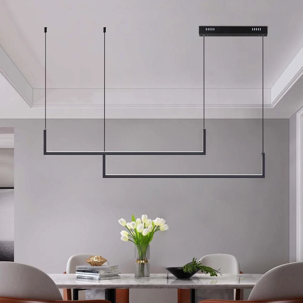 Boston 2- Light Black Integrated LED Chandelier with Wrought Iron Accents by Maxax 2 Boston 2- Light Black Integrated LED Chandelier with Wrought Iron Accents by Maxax - Image 2