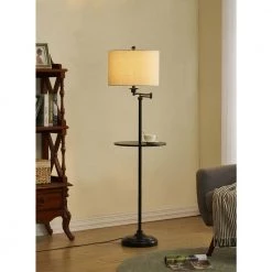 New York 60 in. Black Tray Table Floor Lamp by Maxax -Maxax Elegant store black maxax floor lamps f01 bk 1f 1000