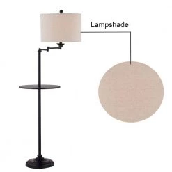 New York 60 in. Black Tray Table Floor Lamp by Maxax -Maxax Elegant store black maxax floor lamps f01 bk 76 1000