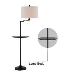 New York 60 in. Black Tray Table Floor Lamp by Maxax -Maxax Elegant store black maxax floor lamps f01 bk fa 1000