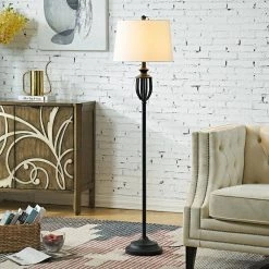 Chicago 59 in. Black Floor Lamp by Maxax -Maxax Elegant store black maxax floor lamps f105 bk 4f 1000