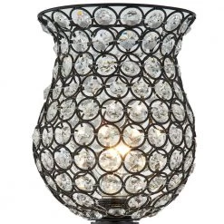 Oklahoma 59 in. Black Torchiere Floor Lamp with Crystal Shade by Maxax -Maxax Elegant store black maxax floor lamps f71 bk 1f 1000