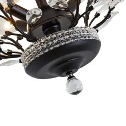 Jackson 4-Light 16.1 in. Black Chandelier Style Tiered Semi Flush Mount with Crystal Accents by Maxax 13 Jackson 4-Light 16.1 in. Black Chandelier Style Tiered Semi Flush Mount with Crystal Accents by Maxax -Maxax Elegant store black maxax flush mount lights 19159 4bk 44 1000