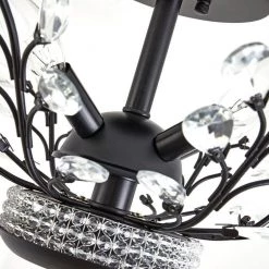 Jackson 4-Light 16.1 in. Black Chandelier Style Tiered Semi Flush Mount with Crystal Accents by Maxax 14 Jackson 4-Light 16.1 in. Black Chandelier Style Tiered Semi Flush Mount with Crystal Accents by Maxax -Maxax Elegant store black maxax flush mount lights 19159 4bk fa 1000