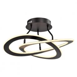 Carson 2 - Light 21.7'' Black Unique/Statement Circle LED Semi Flush Mount by Maxax