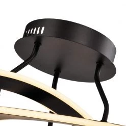 Carson 2 - Light 21.7'' Black Unique/Statement Circle LED Semi Flush Mount by Maxax -Maxax Elegant store black maxax flush mount lights mx2012 c3 76 1000