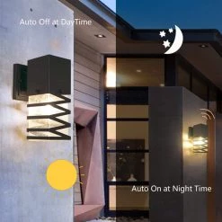 Hawaii 9.8 in. H Black Seeded Glass Hardwired Outdoor Wall Lantern Sconce with Dusk to Dawn (Set of 2) by Maxax -Maxax Elegant store black maxax outdoor sconces 2263 2w 4f 1000