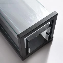 Montpelier 1-Light Black Hardwired 12.6 in. H Outdoor Sconce Dusk to Dawn Wall Lantern Sconce (2-Pack) by Maxax -Maxax Elegant store black maxax outdoor sconces 2264 2w 44 1000