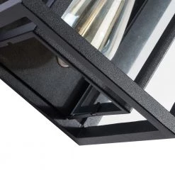 Montpelier 9.52 in. H Black Hardwired Outdoor Wall Lantern Sconces with Dusk to Dawn (Set of 2) by Maxax -Maxax Elegant store black maxax outdoor sconces 2504 1w 2pk 1f 1000