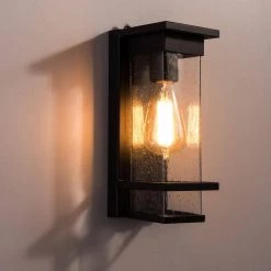 Montpelier 11.69 in. H Black Hardwired Outdoor Wall Lantern Sconce with Dusk to Dawn (Set of 2) by Maxax 19 Montpelier 11.69 in. H Black Hardwired Outdoor Wall Lantern Sconce with Dusk to Dawn (Set of 2) by Maxax -Maxax Elegant store black maxax outdoor sconces 2519 1ws 2pk 44 1000