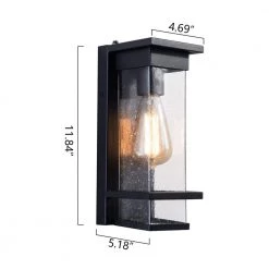 Montpelier 11.69 in. H Black Hardwired Outdoor Wall Lantern Sconce with Dusk to Dawn (Set of 2) by Maxax 21 Montpelier 11.69 in. H Black Hardwired Outdoor Wall Lantern Sconce with Dusk to Dawn (Set of 2) by Maxax -Maxax Elegant store black maxax outdoor sconces 2519 1ws 2pk 76 1000