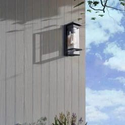 Montpelier 11.69 in. H Black Hardwired Outdoor Wall Lantern Sconce with Dusk to Dawn (Set of 2) by Maxax 20 Montpelier 11.69 in. H Black Hardwired Outdoor Wall Lantern Sconce with Dusk to Dawn (Set of 2) by Maxax -Maxax Elegant store black maxax outdoor sconces 2519 1ws 2pk fa 1000