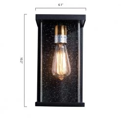 Montpelier 11.2 in. H Black Hardwired Outdoor Wall Lantern Sconces with Dusk to Dawn (Set of 2) by Maxax -Maxax Elegant store black maxax outdoor sconces 2534 2w 40 1000