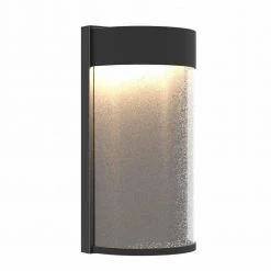 Montpelier 1-Light Black Hardwired 11.6 in. H Integrated LED Outdoor Sconce Dusk to Dawn Wall Lantern Sconce by Maxax
