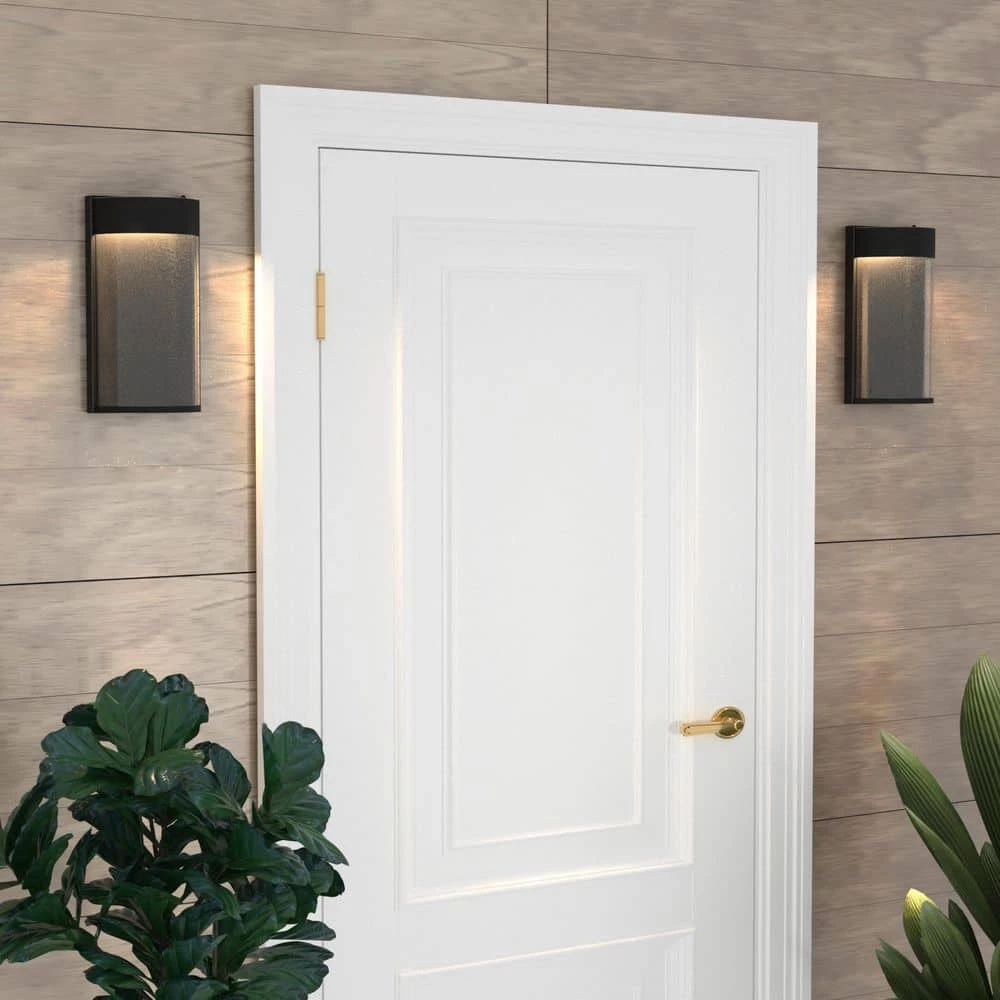 Montpelier 1-Light Black Hardwired 11.6 in. H Integrated LED Outdoor Sconce Dusk to Dawn Wall Lantern Sconce by Maxax 2 Montpelier 1-Light Black Hardwired 11.6 in. H Integrated LED Outdoor Sconce Dusk to Dawn Wall Lantern Sconce by Maxax - Image 2