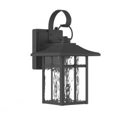 Hawaii Montpelier 1-Light Black Hardwired 12.4 in. H Outdoor Sconce Dusk to Dawn Wall Lantern Sconce (2-Pack) by Maxax