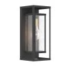 Montpelier 1-Light Black Hardwired 16 in. H Outdoor Sconce Dusk to Dawn Wall Lantern Sconce by Maxax