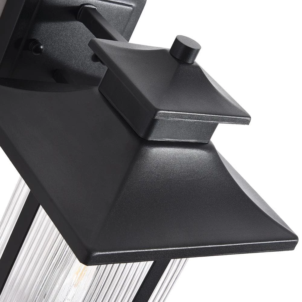 Hawaii Sand Black/Black 14.2 in. H Hardwired Outdoor Wall Lantern Sconce by Maxax 5 Hawaii Sand Black/Black 14.2 in. H Hardwired Outdoor Wall Lantern Sconce by Maxax - Image 5