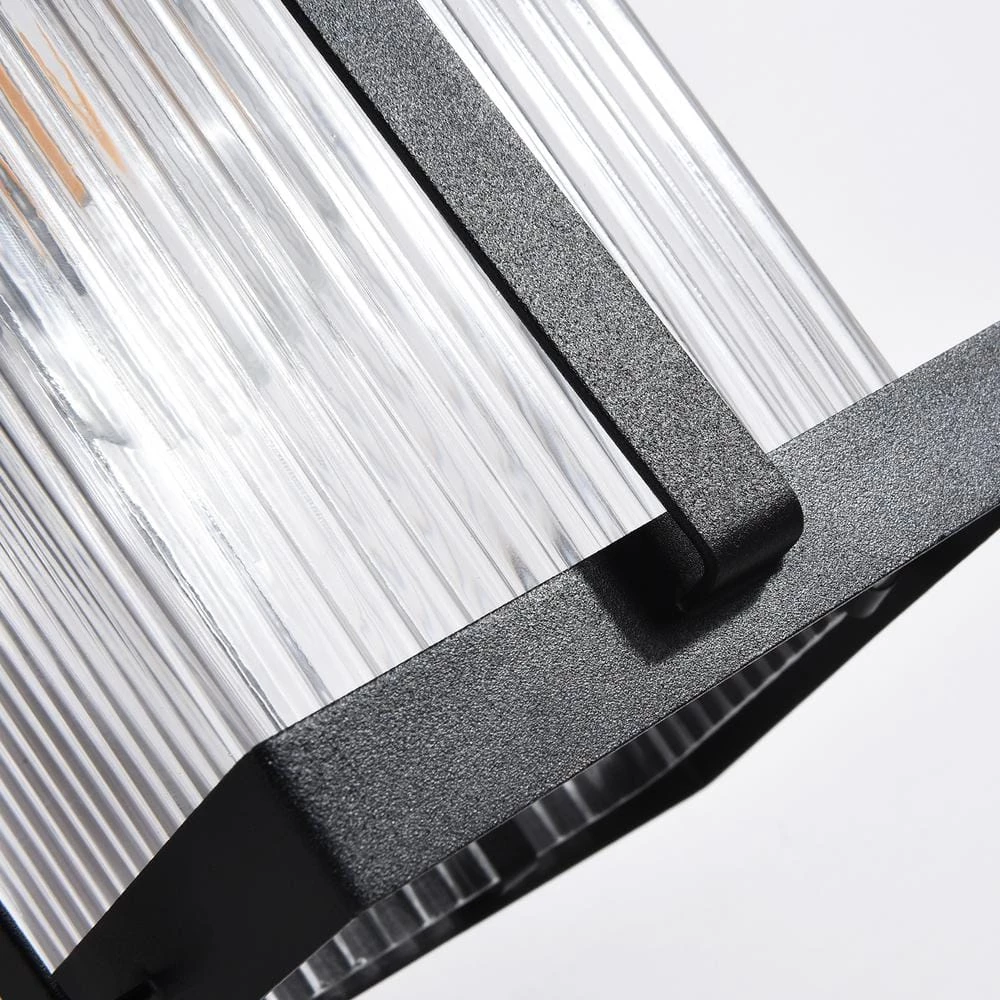 Hawaii Sand Black/Black 14.2 in. H Hardwired Outdoor Wall Lantern Sconce by Maxax 6 Hawaii Sand Black/Black 14.2 in. H Hardwired Outdoor Wall Lantern Sconce by Maxax - Image 6