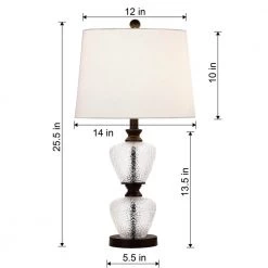 San Francisco 25 .5" Black Table Lamp Set With White Shade (Set of 2) by Maxax -Maxax Elegant store black maxax table lamps t51 bk 4f 1000