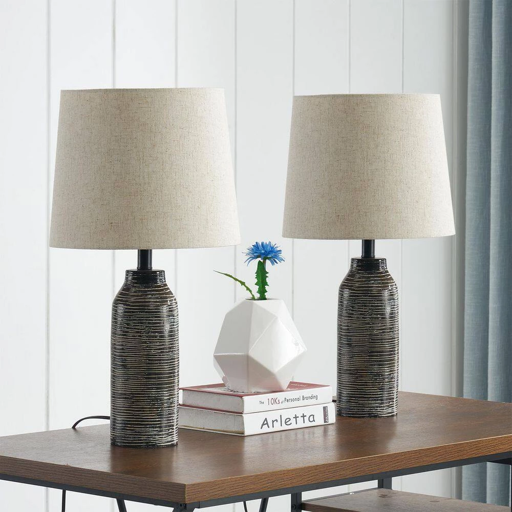 Dykstra 23 in. Black Table Lamp Set by Maxax 5 Dykstra 23 in. Black Table Lamp Set by Maxax - Image 5