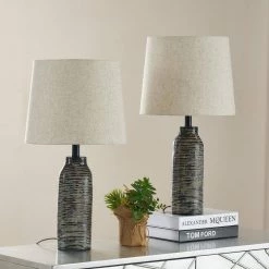 Dykstra 23 in. Black Table Lamp Set by Maxax 11 Dykstra 23 in. Black Table Lamp Set by Maxax -Maxax Elegant store black maxax table lamps t82 bn 66 1000