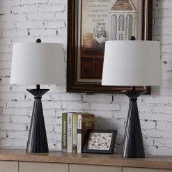 Salem 28 in. H Black Table Lamp Set (Set of 2) by Maxax 12 Salem 28 in. H Black Table Lamp Set (Set of 2) by Maxax -Maxax Elegant store black maxax table lamps t83 bk 1d 1000