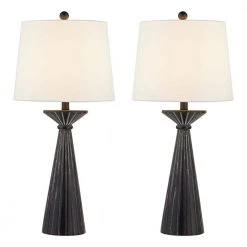 Salem 28 in. H Black Table Lamp Set (Set of 2) by Maxax