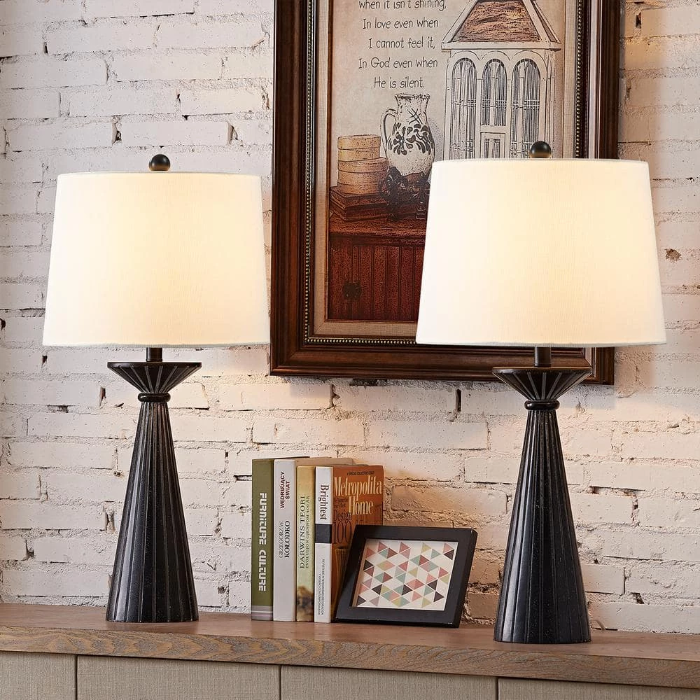 Salem 28 in. H Black Table Lamp Set (Set of 2) by Maxax 2 Salem 28 in. H Black Table Lamp Set (Set of 2) by Maxax - Image 2