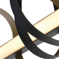 Washington 16.14 in. 1-Light Black Flush Mounted Sconce LED Vanity Light by Maxax -Maxax Elegant store black maxax vanity lighting 6506 1br 44 1000