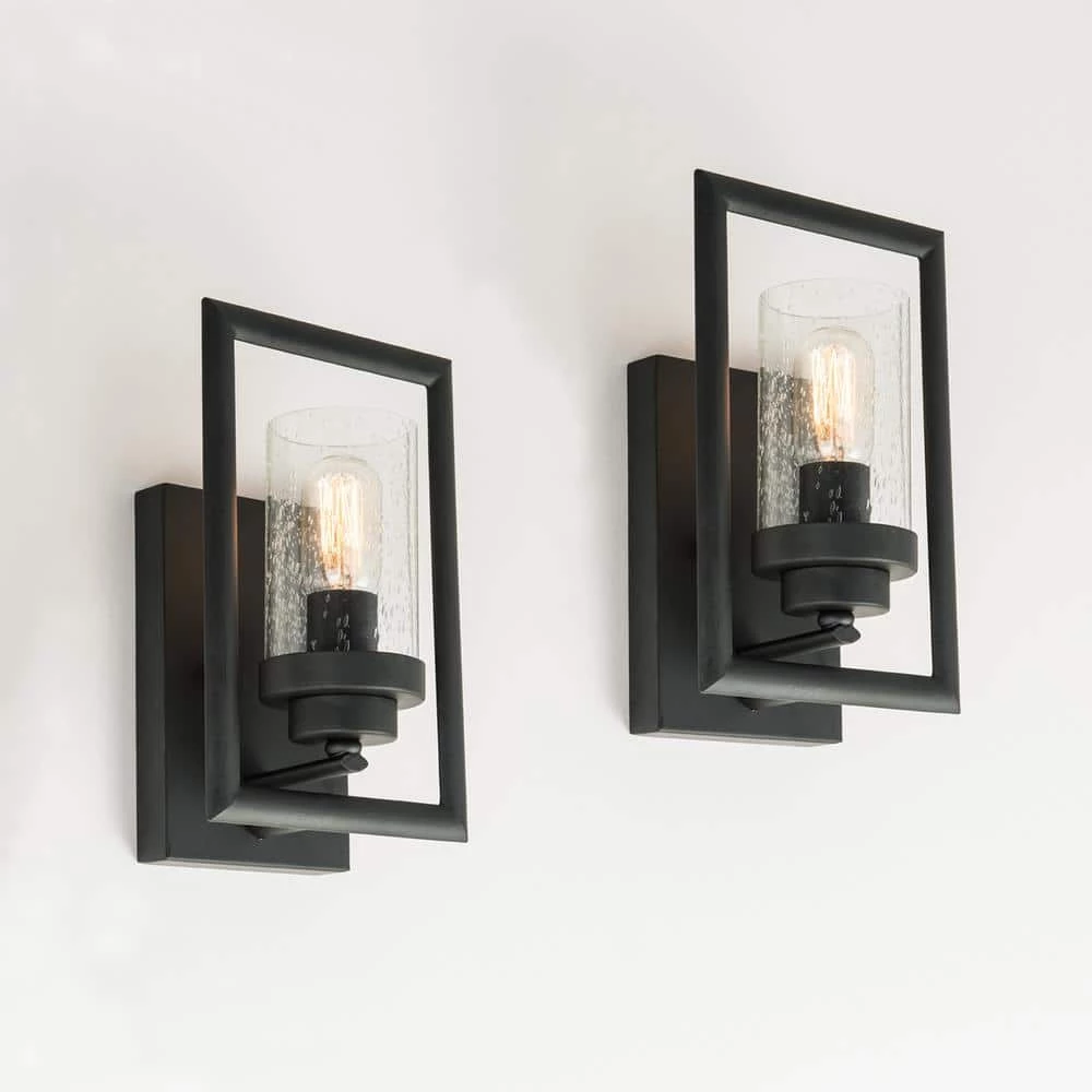 Houston 1-Light Antique Black Dimmable Candle Wall Light (Set of 2) by Maxax 1 Houston 1-Light Antique Black Dimmable Candle Wall Light (Set of 2) by Maxax
