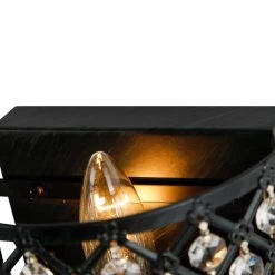 Indianapolis 1-Light Black Flush Mounted Sconce Dimmable (Set of 2) by Maxax -Maxax Elegant store black maxax vanity lighting mx19136 1br w 44 1000