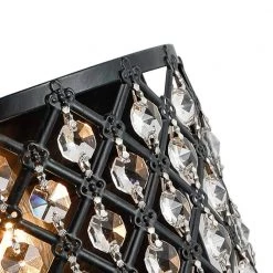 Indianapolis 1-Light Black Flush Mounted Sconce Dimmable (Set of 2) by Maxax -Maxax Elegant store black maxax vanity lighting mx19136 1br w 76 1000